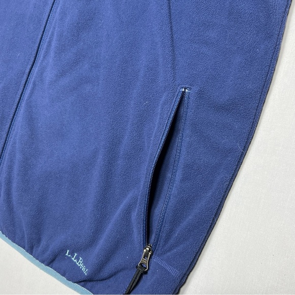 L.L. Bean Blue Fleece Vest with High Collar Men’s Size XXXL - Picture 3 of 12
